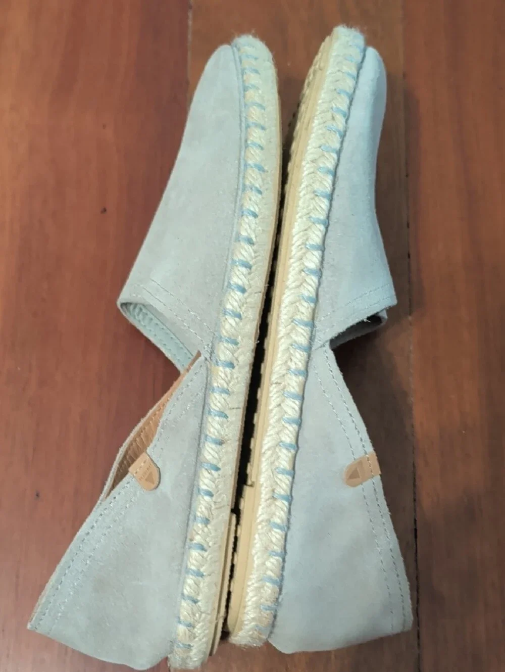 Verbena CARMEN Light Taupe Gray Suede Espadrille Flats - Women